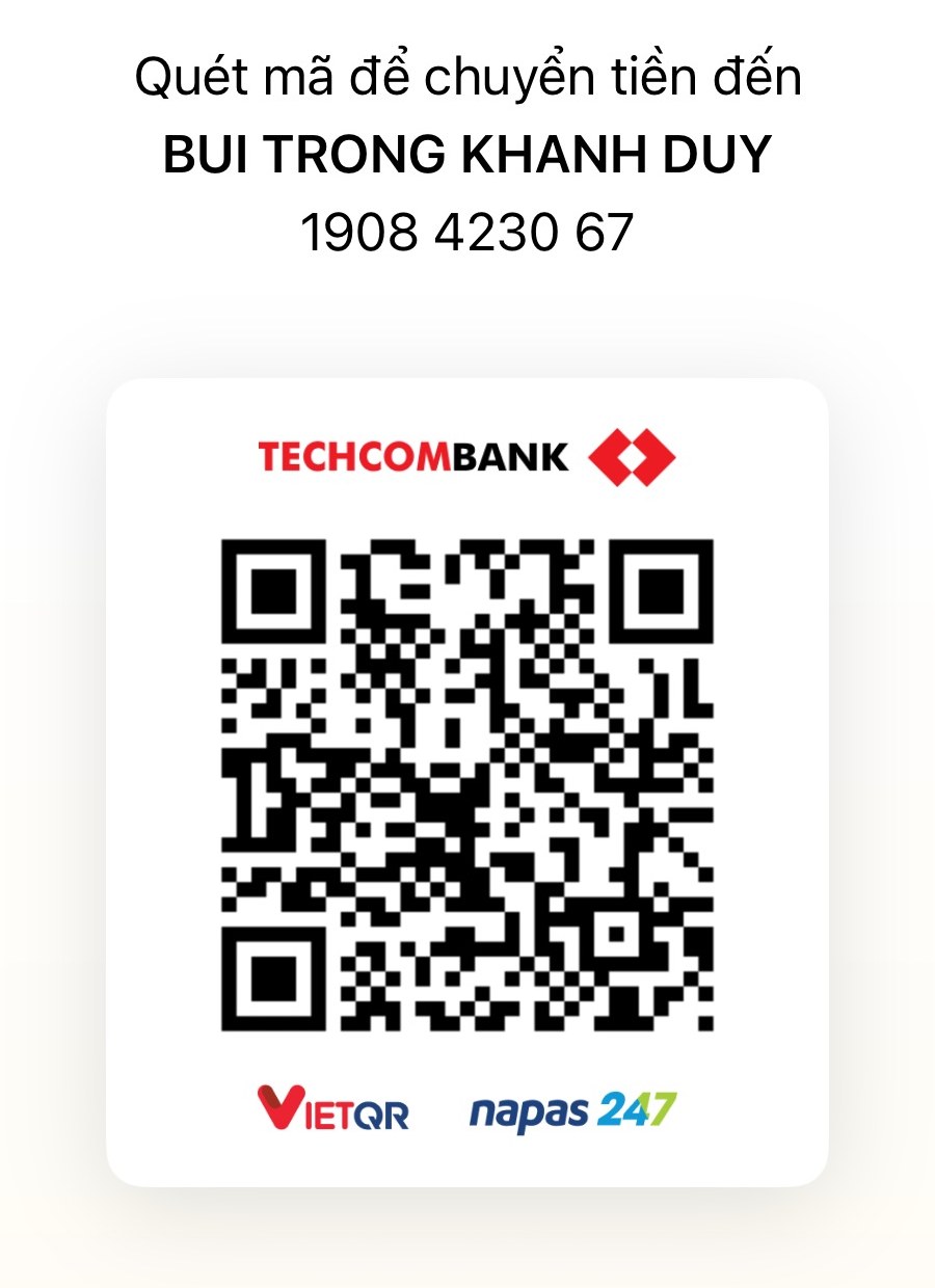 Techcombank QR code for CafeSignal support
